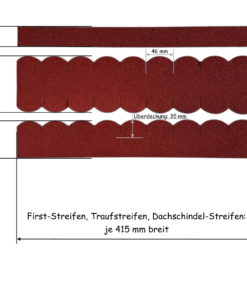 23.409 Dachschindeln Biberschwanz (46 mm + 415 mm lang) rot - 3
